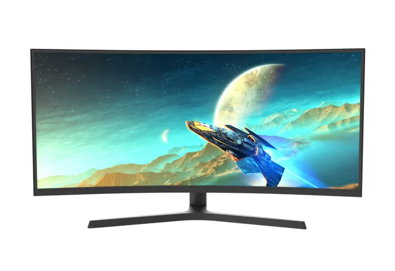 DY-34 Curved Ultrawide Gaming Monitor with Height Adjustable Stand