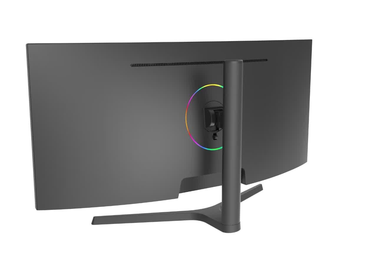 DY-34 Curved Ultrawide Gaming Monitor with Height Adjustable Stand